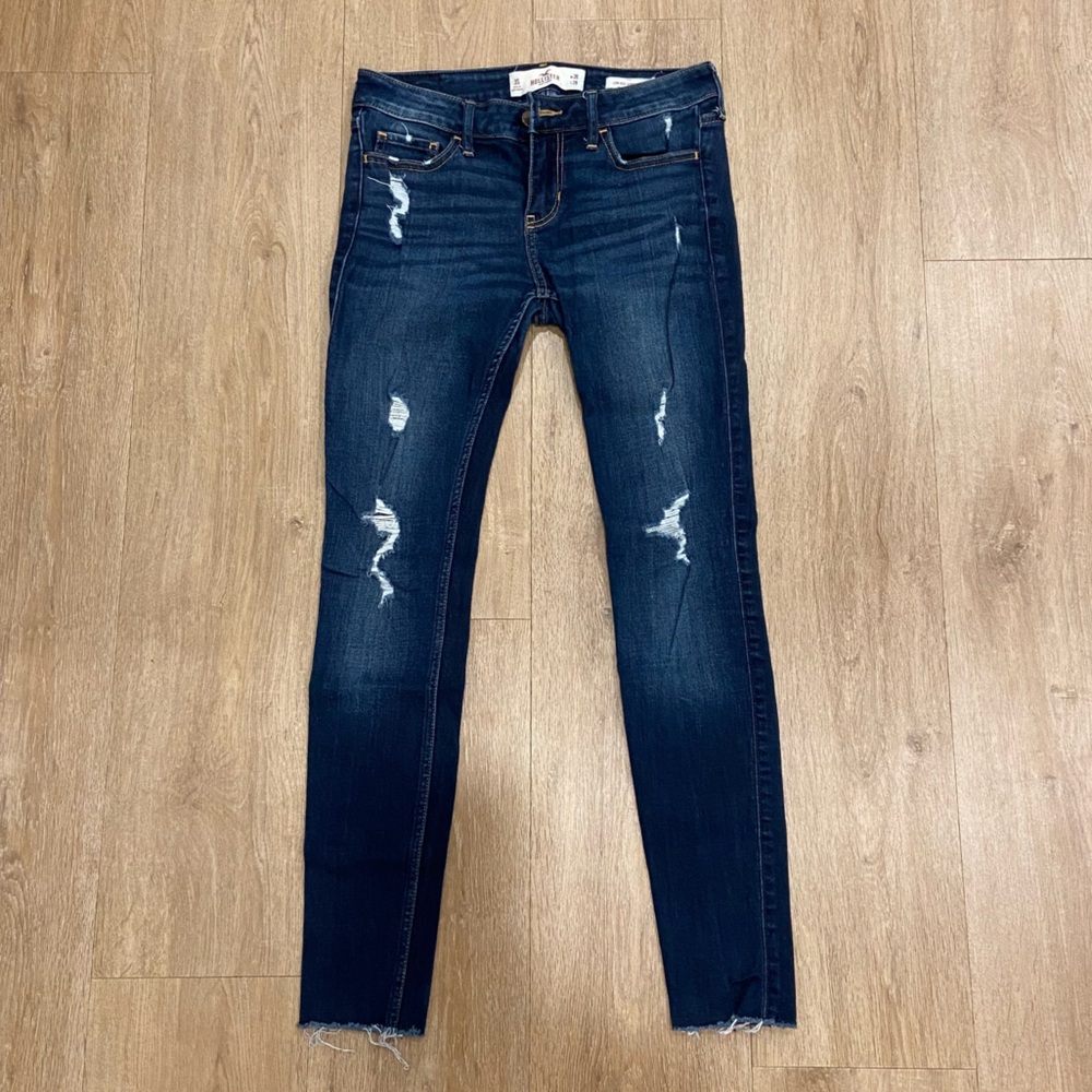 Hollister Dark Wash Ripped Skinny Jeans